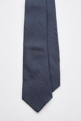 Midnight Blue Paisley Tie Set with Tie Bar & Cufflinks
